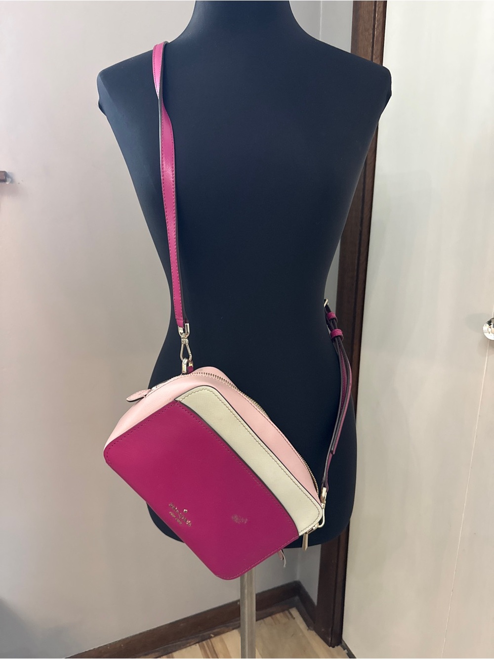 kate spade Fuchsia, Light Pink & Cream Colorblock Crossbody